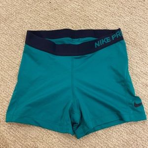 Teal Nike Pros spandex